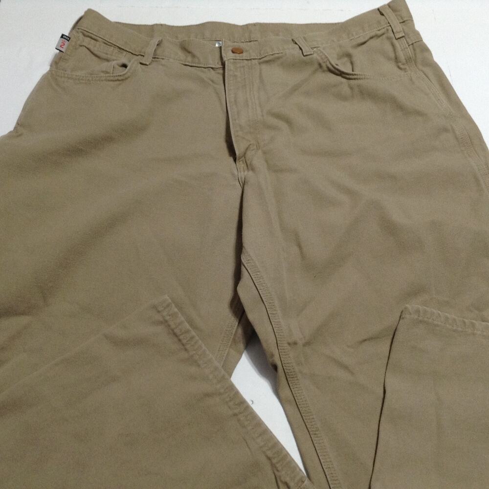 Carhartt Utility Pants Mens 40x30 Carpenter FR Khaki Beige Workwear Original Fit